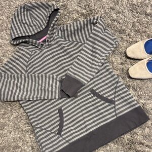 Women's Striped Gray Hoodie